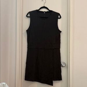 NWT 100% Cotton Black Sleeveless Mini Dress